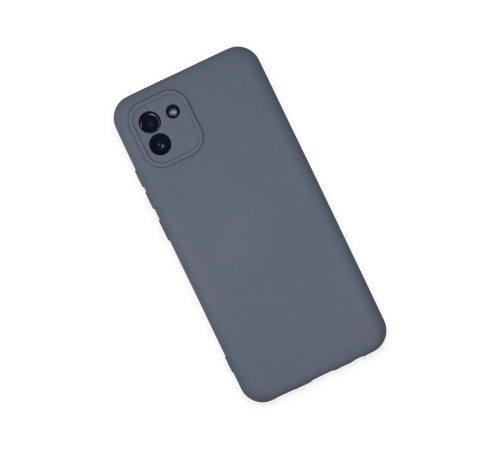 Samsung Galaxy A03 Kılıf Nano içi Kadife Silikon - Gri