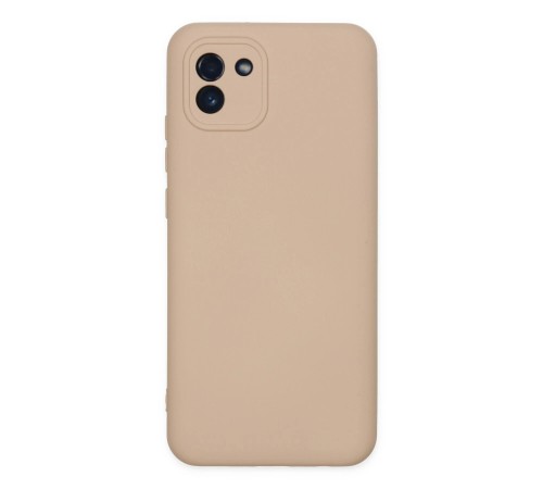 Samsung Galaxy A03 Kılıf Nano içi Kadife Silikon - Pudra Samsung Galaxy A03 Kılıf Nano içi Kadife Silikon - Pudra