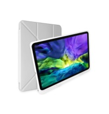 iPad 10.2 (8.nesil) Kılıf Kalemlikli Mars Tablet Kılıfı - Gri