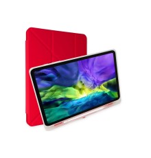 Samsung Galaxy P610 Tab S6 Lite 10.4 Kılıf Kalemlikli Mars Tablet Kılıfı - Kırmızı