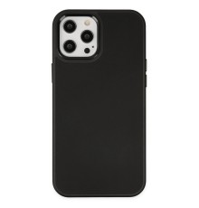 iPhone 12 Pro Max Kılıf Asya Deri Silikon - Siyah