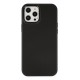 iPhone 12 Pro Max Kılıf Asya Deri Silikon - Siyah