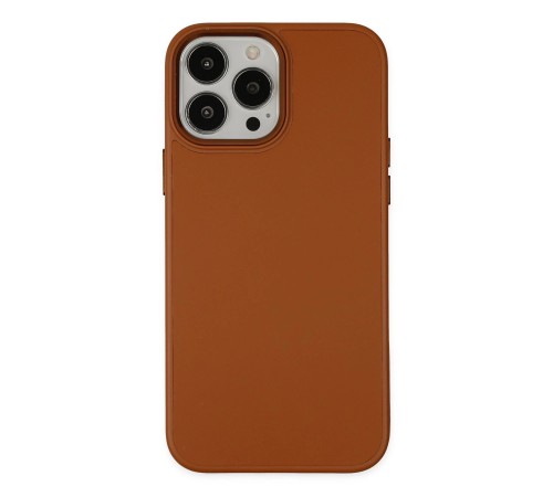 iPhone 13 Pro Kılıf Asya Deri Silikon - Kahverengi iPhone 13 Pro Kılıf Asya Deri Silikon - Kahverengi