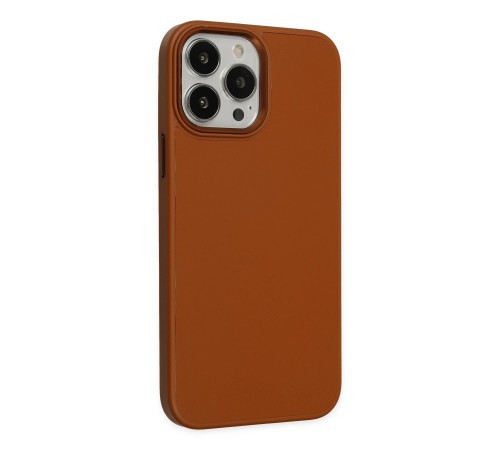iPhone 13 Pro Kılıf Asya Deri Silikon - Kahverengi iPhone 13 Pro Kılıf Asya Deri Silikon - Kahverengi