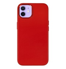 iPhone 12 Kılıf Asya Deri Silikon - Kırmızı