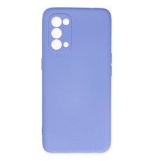 Oppo Reno 5 Kılıf Nano içi Kadife Silikon - Lila
