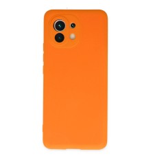 Xiaomi Mi 11 Kılıf Nano içi Kadife Silikon - Turuncu