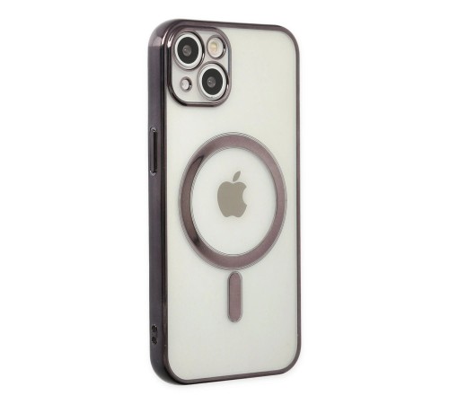 iPhone 14 Plus Kılıf Magneticsafe Lazer Silikon - Siyah
