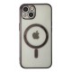 iPhone 14 Plus Kılıf Magneticsafe Lazer Silikon - Siyah