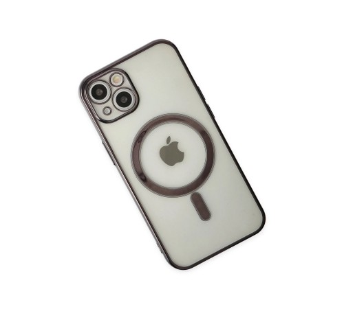 iPhone 14 Plus Kılıf Magneticsafe Lazer Silikon - Siyah
