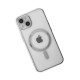 iPhone 14 Plus Kılıf Magneticsafe Lazer Silikon - Gümüş