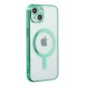 iPhone 14 Plus Kılıf Magneticsafe Lazer Silikon - Haki Yeşil