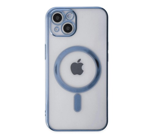 iPhone 14 Plus Kılıf Magneticsafe Lazer Silikon - Sierra Blue