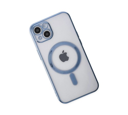 iPhone 14 Plus Kılıf Magneticsafe Lazer Silikon - Sierra Blue