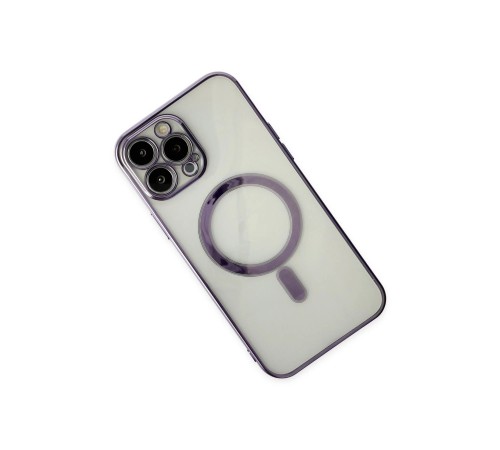 iPhone 14 Pro Kılıf Magneticsafe Lazer Silikon - Mor