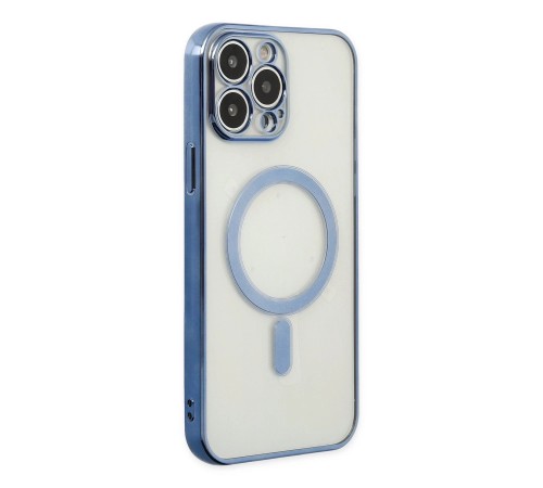 iPhone 14 Pro Max Kılıf Magneticsafe Lazer Silikon - Sierra Blue
