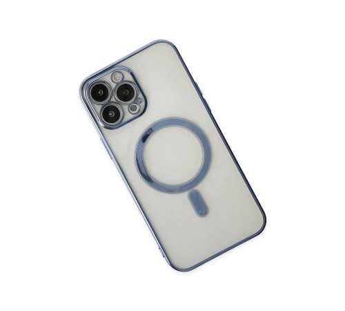 iPhone 14 Pro Max Kılıf Magneticsafe Lazer Silikon - Sierra Blue