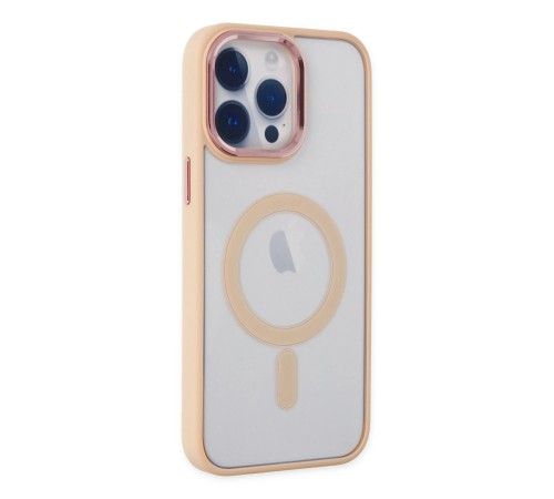 iPhone 14 Pro Max Kılıf Room Magneticsafe Silikon - Pudra iPhone 14 Pro Max Kılıf Room Magneticsafe Silikon - Pudra