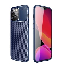 iPhone 14 Pro Kılıf Auto Focus Karbon Kapak - Lacivert