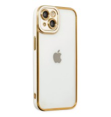 iPhone 14 Plus Kılıf Liva Lens Silikon - Beyaz