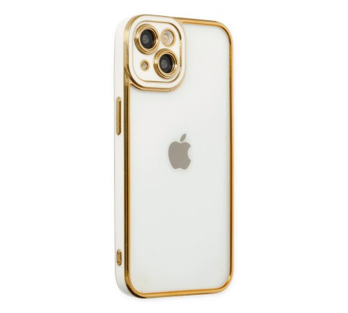 iPhone 14 Plus Kılıf Liva Lens Silikon - Beyaz