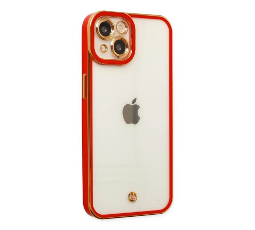 iPhone 14 Plus Kılıf Liva Lens Silikon - Kırmızı iPhone 14 Plus Kılıf Liva Lens Silikon - Kırmızı