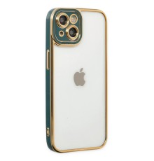 iPhone 14 Plus Kılıf Liva Lens Silikon - Yeşil