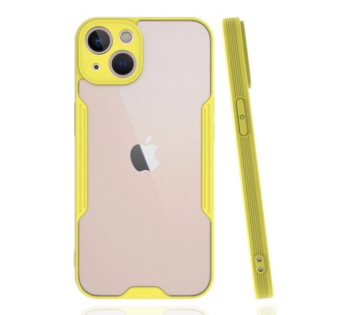 iPhone 14 Plus Kılıf Platin Silikon - Sarı iPhone 14 Plus Kılıf Platin Silikon - Sarı