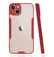 iPhone 14 Plus Kılıf Platin Silikon - Kırmızı