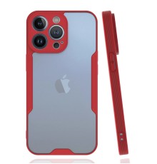 iPhone 14 Pro Max Kılıf Platin Silikon - Kırmızı