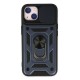 iPhone 14 Kılıf Pars Lens Yüzüklü Silikon - Lacivert