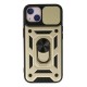 iPhone 14 Kılıf Pars Lens Yüzüklü Silikon - Gold