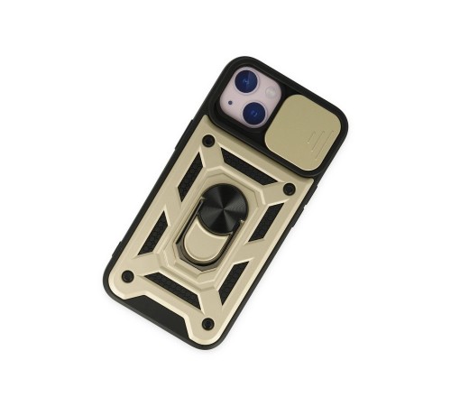 iPhone 14 Kılıf Pars Lens Yüzüklü Silikon - Gold iPhone 14 Kılıf Pars Lens Yüzüklü Silikon - Gold