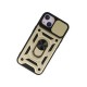 iPhone 14 Kılıf Pars Lens Yüzüklü Silikon - Gold