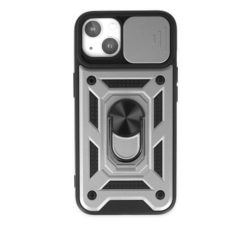 iPhone 14 Kılıf Pars Lens Yüzüklü Silikon - Gümüş iPhone 14 Kılıf Pars Lens Yüzüklü Silikon - Gümüş