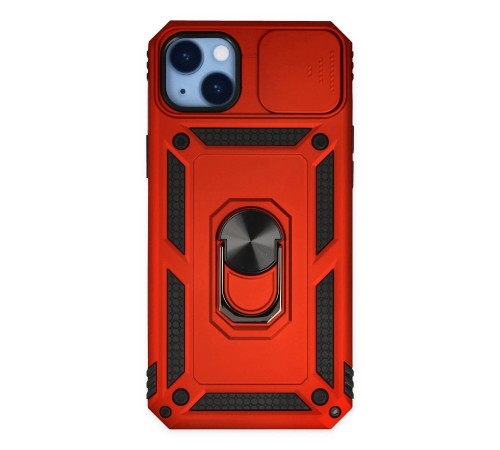iPhone 14 Plus Kılıf Pars Lens Yüzüklü Silikon - Kırmızı iPhone 14 Plus Kılıf Pars Lens Yüzüklü Silikon - Kırmızı