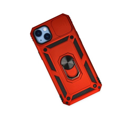 iPhone 14 Plus Kılıf Pars Lens Yüzüklü Silikon - Kırmızı iPhone 14 Plus Kılıf Pars Lens Yüzüklü Silikon - Kırmızı