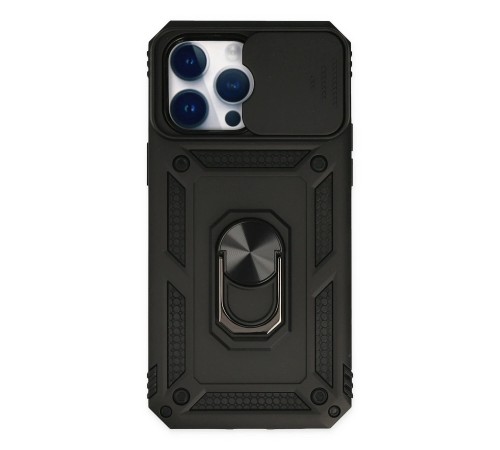 iPhone 14 Pro Kılıf Pars Lens Yüzüklü Silikon - Siyah iPhone 14 Pro Kılıf Pars Lens Yüzüklü Silikon - Siyah