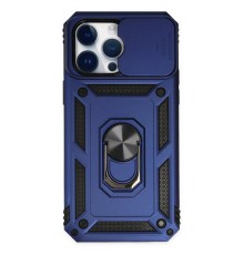 iPhone 14 Pro Kılıf Pars Lens Yüzüklü Silikon - Lacivert