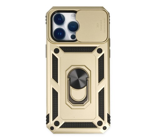 iPhone 14 Pro Kılıf Pars Lens Yüzüklü Silikon - Gold iPhone 14 Pro Kılıf Pars Lens Yüzüklü Silikon - Gold