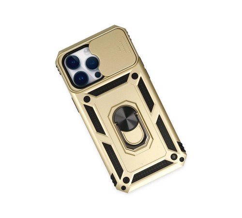 iPhone 14 Pro Kılıf Pars Lens Yüzüklü Silikon - Gold iPhone 14 Pro Kılıf Pars Lens Yüzüklü Silikon - Gold