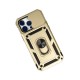 iPhone 14 Pro Kılıf Pars Lens Yüzüklü Silikon - Gold