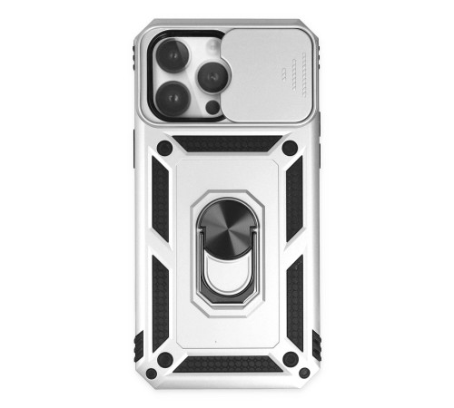 iPhone 14 Pro Kılıf Pars Lens Yüzüklü Silikon - Gümüş iPhone 14 Pro Kılıf Pars Lens Yüzüklü Silikon - Gümüş