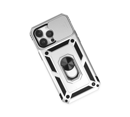 iPhone 14 Pro Kılıf Pars Lens Yüzüklü Silikon - Gümüş iPhone 14 Pro Kılıf Pars Lens Yüzüklü Silikon - Gümüş