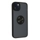 iPhone 14 Kılıf Montreal Yüzüklü Silikon Kapak - Siyah
