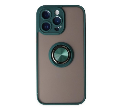 iPhone 14 Pro Kılıf Montreal Yüzüklü Silikon Kapak - Yeşil iPhone 14 Pro Kılıf Montreal Yüzüklü Silikon Kapak - Yeşil