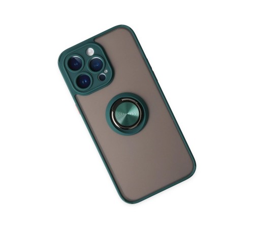 iPhone 14 Pro Kılıf Montreal Yüzüklü Silikon Kapak - Yeşil iPhone 14 Pro Kılıf Montreal Yüzüklü Silikon Kapak - Yeşil