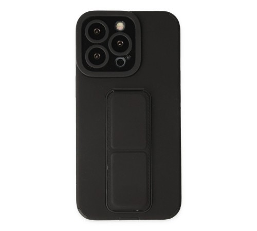 iPhone 14 Pro Max Kılıf Mega Standlı Silikon - Siyah