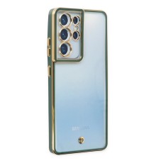 Samsung Galaxy S21 Ultra Kılıf Liva Lens Silikon - Yeşil