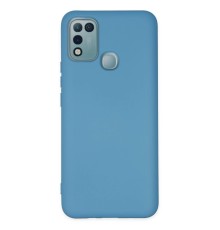 İnfinix Hot 10 Play Kılıf Nano içi Kadife Silikon - Mavi